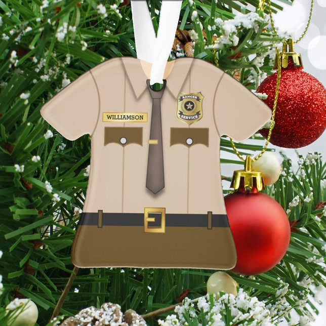 Personalized Park Ranger Uniform Ornament (Creator Uploaded)