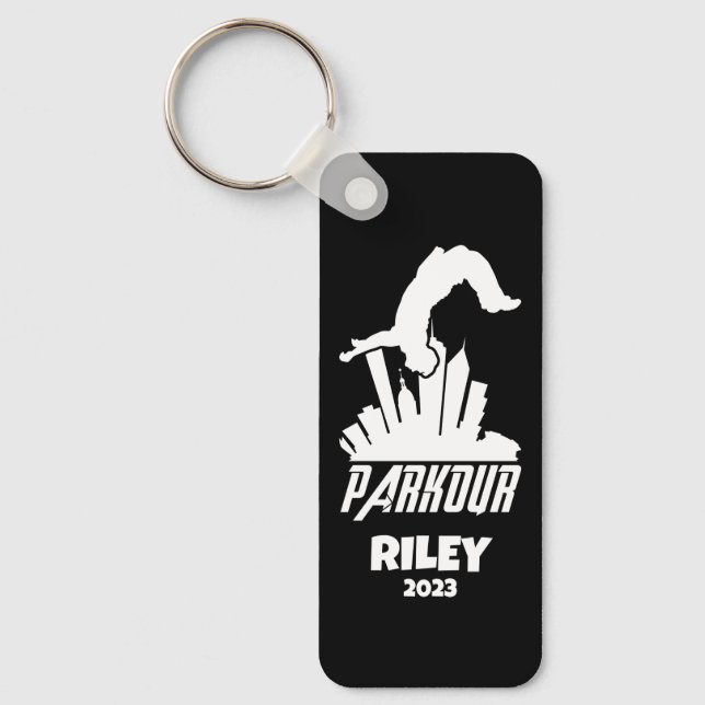 Personalized Parkour Keychain (Front)