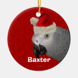 qidushop Christmas Ornaments Holiday Tree Ornament African Grey Parrot-01 Snowflake Ornament Crafts Christmas Decoration Thanksgiving Decoration