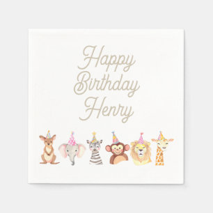 Personalized Party Animal Birthday Napkins