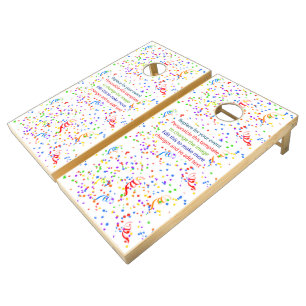 Personalized Party Event Wedding Business Birthday Cornhole Set