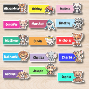 Personalized Party Favor Animal Sticker