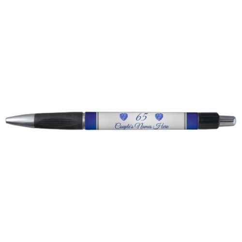 Personalized Party Favors 65th Wedding Anniversary Pen