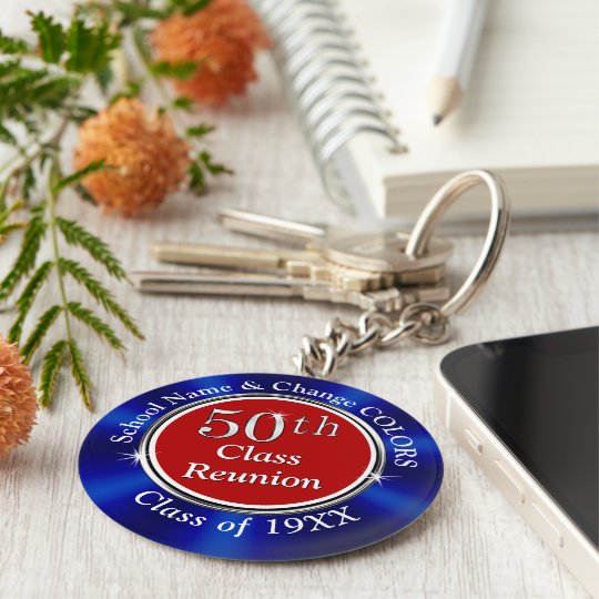 Personalized Party Favors For 50th Class Reunion Keychain