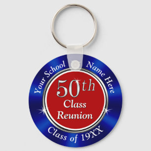 Personalized Party Favors for 50th Class Reunion Keychain