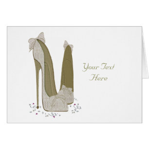 Personalized Party Stiletto Shoe Art Cards