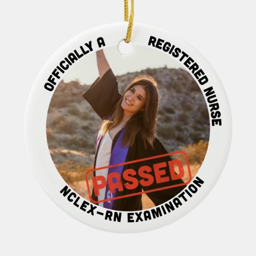 personalized passed nclex_rn officially a nurse ceramic ornament