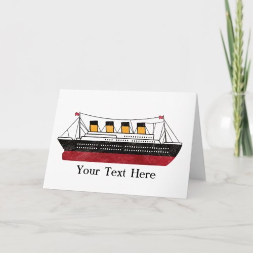 Personalized Passenger Steamship Card