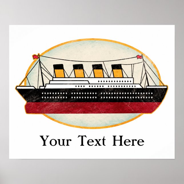 Personalized Passenger Steamship Poster (Front)