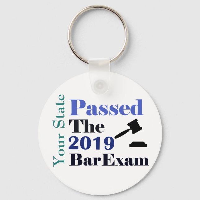 Personalized Passing the Bar Keychain (Front)