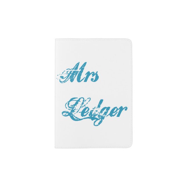 Personalized passport holder, teal holder (Front)
