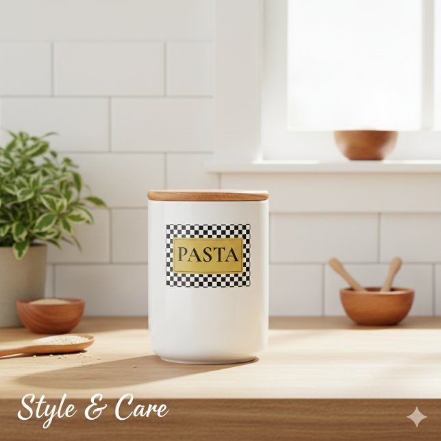 Personalized Pasta Jar Label with Classic Style (Personalized Pasta Jar Label with Classic Style)