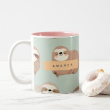Personalized Pastel Adorable Sloth Pattern