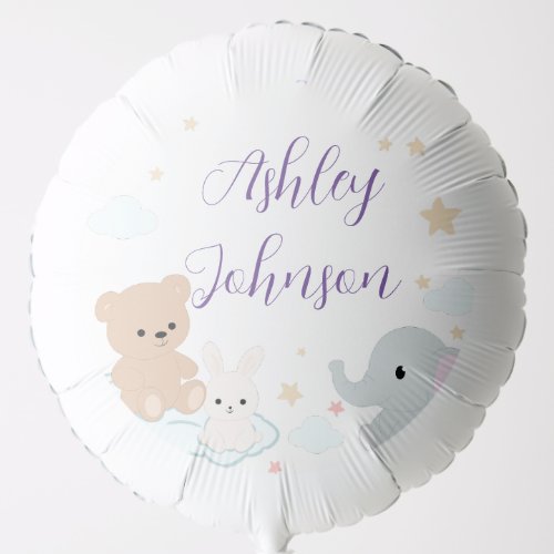 Personalized Pastel Baby Shower Balloon