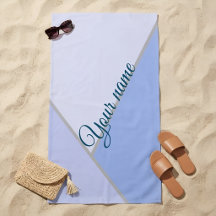 Personalized Pastel Blue ColorBlock Geometric