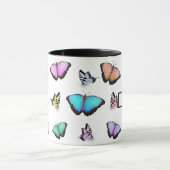 Personalized Pastel Butterflies Mug (Center)
