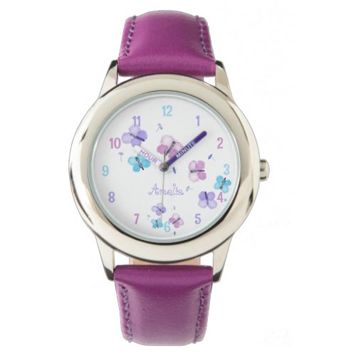 Personalized Pastel Butterfly Watch