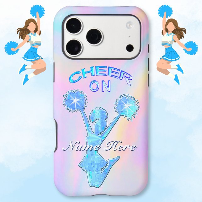 Personalized Pastel, Cheerleading iPhone Case, Case (Cheerleading Phone Cases. Pretty pastel, cheer iPhone case as Christiams gifts for cheerleaders.)