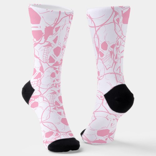 Personalized Pastel Color Skull pattern  Socks