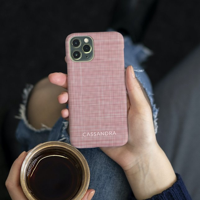 Personalized Pastel Dusty Rose Blush Pink Case-Mate iPhone Case (Creator Uploaded)