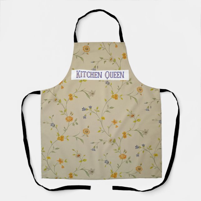 Personalized Pastel Floral Apron (Front)