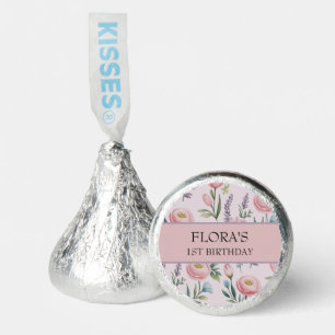 Personalized Pastel Floral Girl's Birthday  Hershey®'s Kisses®