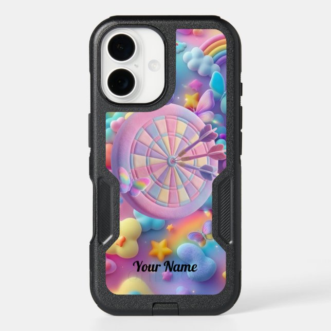 Personalized Pastel Galaxy OtterBox iPhone 16 Case (Back)