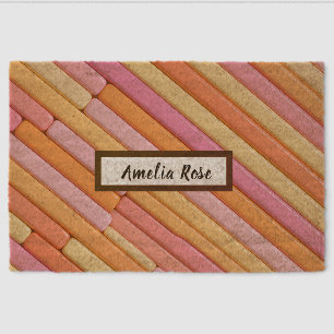Personalized Pastel Geometric Abstract Fiber Doorm Doormat