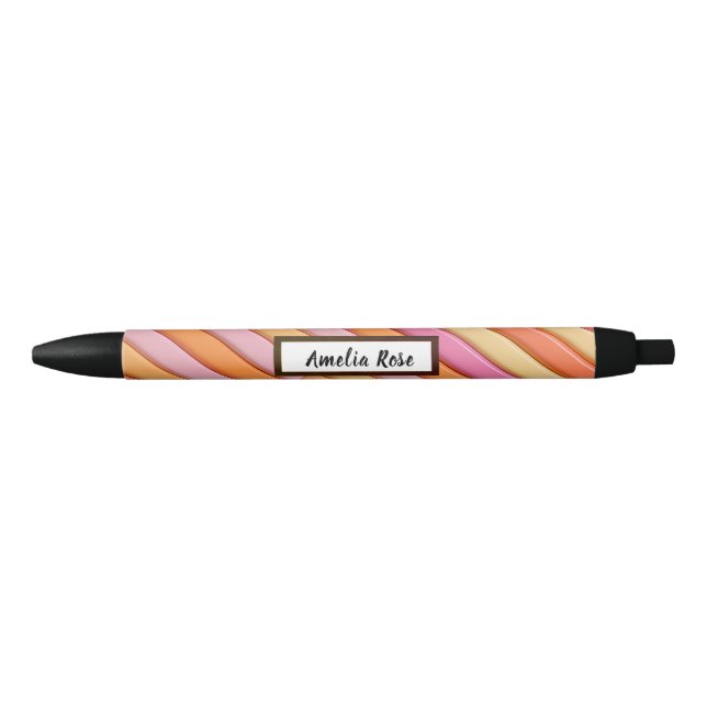 Personalized Pastel Geometric Abstract Pen (Front)