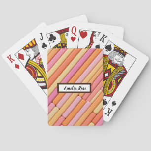 Personalized Pastel Geometric Abstract Poker Cards