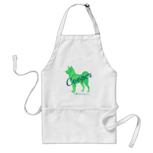Personalized Pastel Green Color Shiba Inu Dog 柴犬 Adult Apron