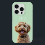 Personalized Pastel Green Dog Photo  iPhone 15 Pro Case<br><div class="desc">Add a touch of personal charm to your phone with our Personalized Pastel Green Phone Case featuring your favorite dog photo! This cute and custom design is perfect for dog lovers who want to keep their furry friend close at all times. Made with high-quality materials, this phone case offers both...</div>