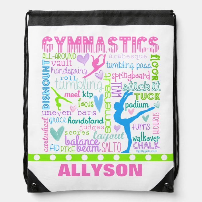 gymnastics drawstring bag