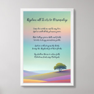 Personalized Pastel Landscape Positivity Poster