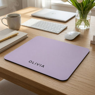 Personalized Pastel Lavender Custom Name Mouse Pad