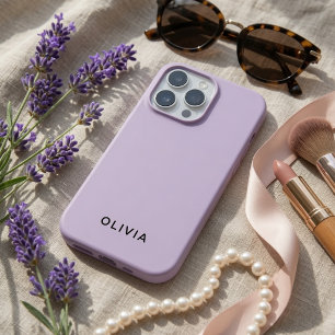 Personalized Pastel Lavender Name iPhone 16 Pro Case