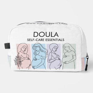 Personalized Pastel Line Art DOULA Self Care Dopp Kit