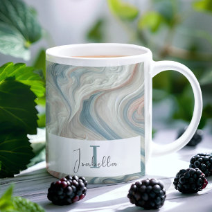 Personalized Pastel Marble Classic Mug