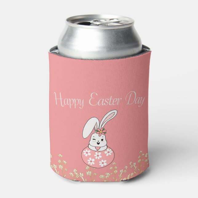Personalized Pastel Pink Easter Cooler (Can Front)