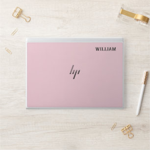 Personalized Pastel Pink iPhone Case with Custom HP Laptop Skin