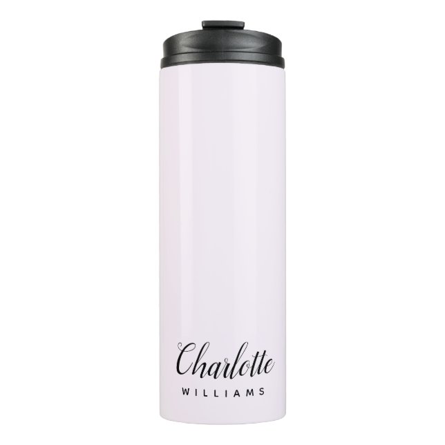 Personalized Pastel Pink Monogram Tumbler (Front)