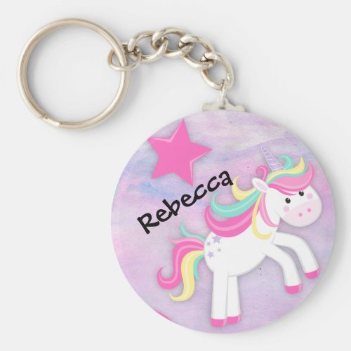 Personalized Pastel Pink Unicorn