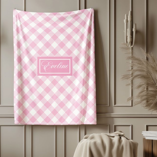 Personalized Pastel Plaid Blanket Elegant Design (Personalized Pastel Plaid Blanket Elegant Design)