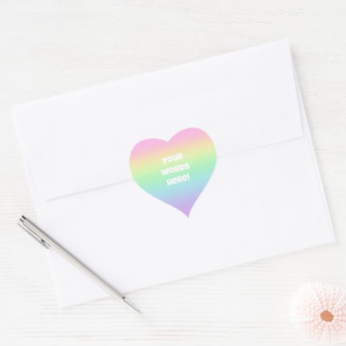 Personalized Pastel Rainbow Envelope Stickers