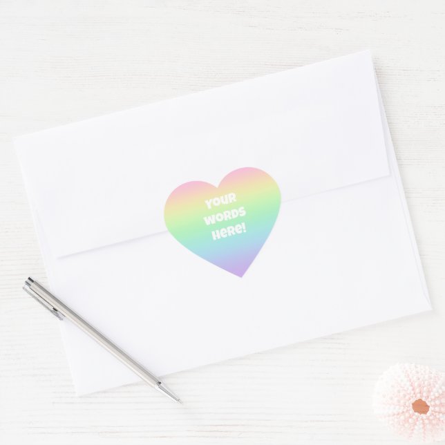 Personalized Pastel Rainbow Envelope Stickers (Envelope)