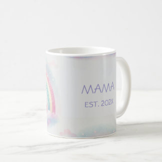 Personalized Pastel Rainbow Mom Mug - Custom gift
