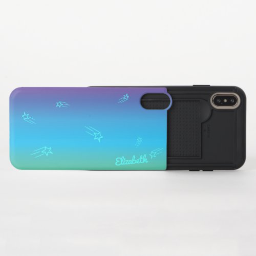 Personalized Pastel Rainbow iPhone XS Max Slider Case
