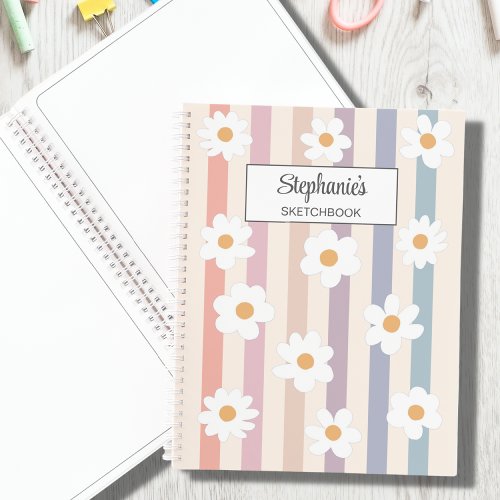 Personalized Pastel Sketch Art  Notebook