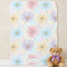 Personalized Pastel Watercolor Bloom