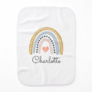 Personalized Pastel Watercolor Rainbow Baby Burp Cloth Personalized Pastel Watercolor Rainbow Baby Burp Cloth